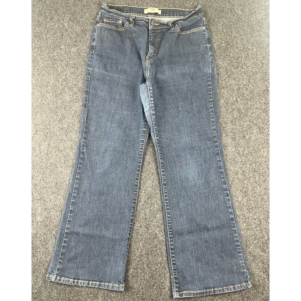 Levis 512 Perfectly Slimming Bootcut Jeans Dark Wash Blue Denim Womens 10 M